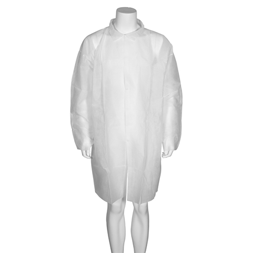 Halat vizitator (tip jacheta cu guler), L/XL, alb - Abena