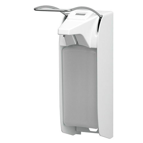 Dispenser sapun lichid / dezinfectant Ingo-Man cu levier, 1000 ml, aluminiu - OpHardt