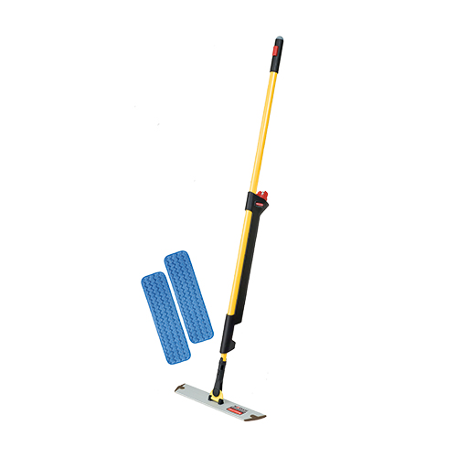 Kit sistem talpa mop Hygen Pulse o fata + 2 mopuri, galben/negru - Rubbermaid 