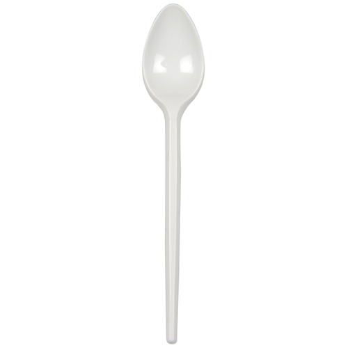 Lingurita de unica folosinta pentru cafea 11 cm, alb  - Abena