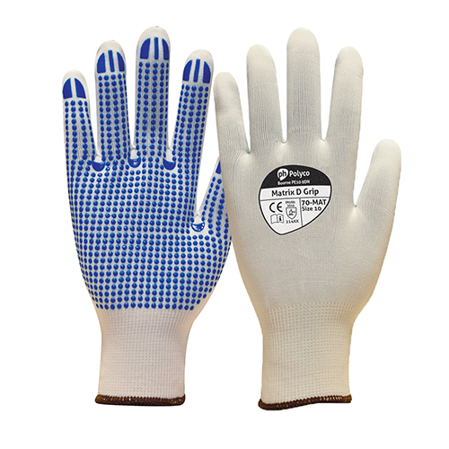 Manusi de protectie bumbac insertii PVC - Polyco