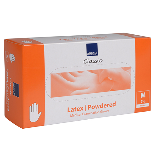 Manusi din latex pudrate alb - Abena