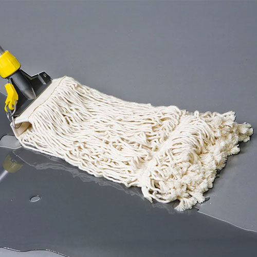 Mop franjurat Aquva-Basic cu banda, alb - Vermop 
