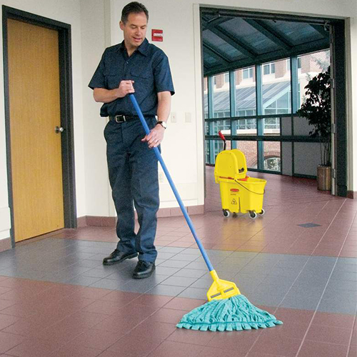 Mop Web Foot Tube microfibra, verde - Rubbermaid 