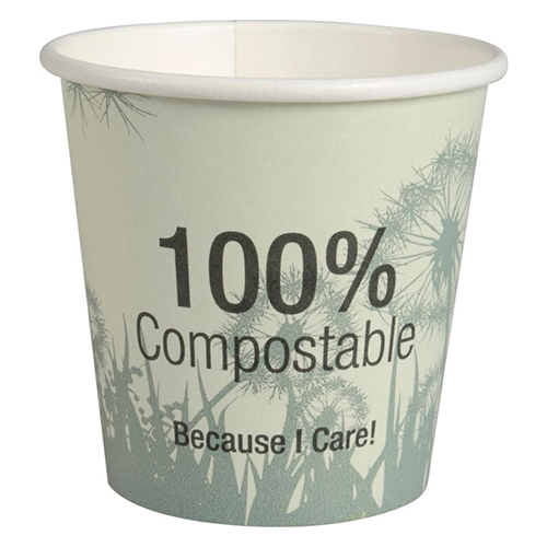 Pahare biodegradabile din carton pentru cafea Abena Gastro Dandelion 6.4cm, Ø6.2cm, 10 cl 4 Oz - Abena