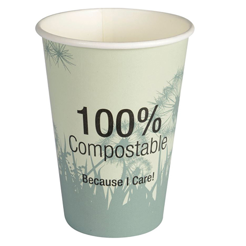 Pahare biodegradabile din carton pentru cafea Abena Gastro Dandelion 9.2cm, Ø7cm, 18 cl - Abena