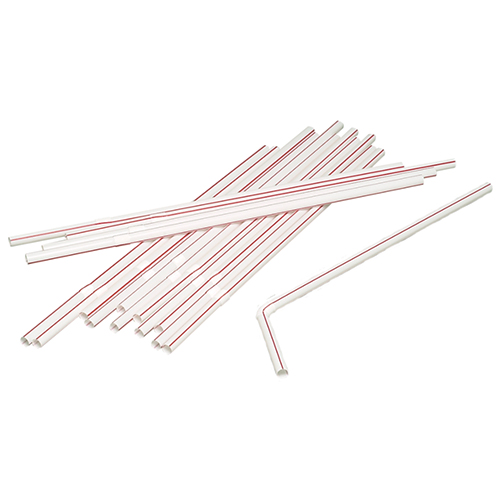 Paie flexibile 24 cm, alb/rosu - Abena