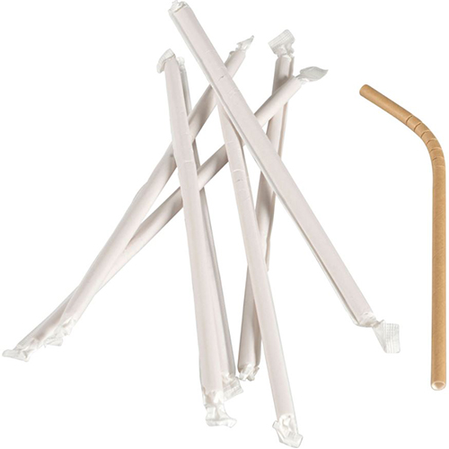 Paie flexibile biodegradabile din carton , ambalate individual, Abena Gastro 24 cm, Ø 6 mm (250 buc/set), maro - Abena