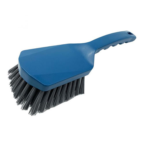 Perie ergonomica de mana cu maner scurt, peri medii, albastra - Detectamet