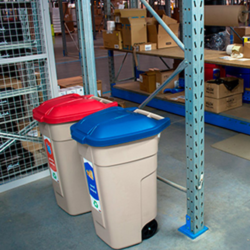 Pubela mobila fara capac 100L, bej - Rubbermaid (delistat) 