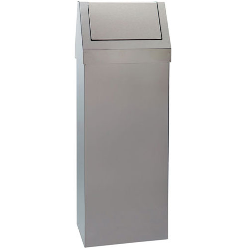 Cos de gunoi cu capac batant 50 L inox AISI 304, satinat - Medial International