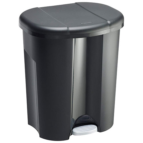 Cos gunoi cu pedala Duo 20L, negru - Rothopro