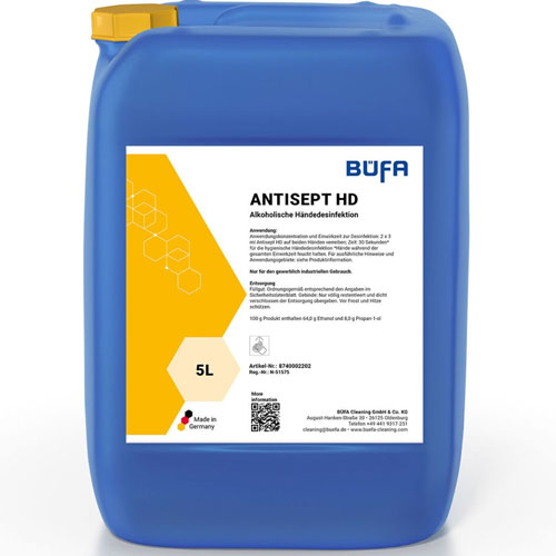 Antisept HD - Dezinfectant maini pe baza de alcool, 5 L - Bufa