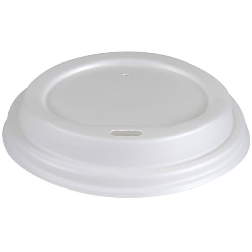 Capac CPLA pahar bauturi calde Ø8 cm, alb - Abena