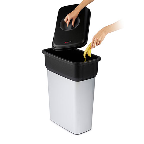 Capac deseuri cu maner pentru container Selecto Premium/Geo 55L/70L, Rothopro, gri