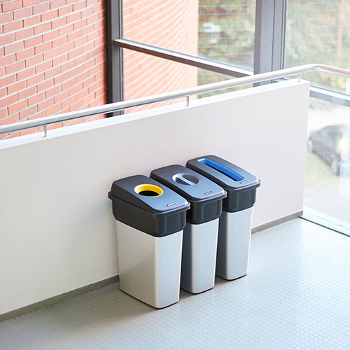 Capac deseuri cu maner pentru container Selecto Premium/Geo 55L/70L, Rothopro, gri