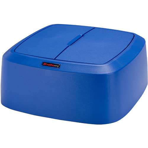 Capac patrat cu balamale pentru container Iris/Modo, negru - Rothopro albastru 