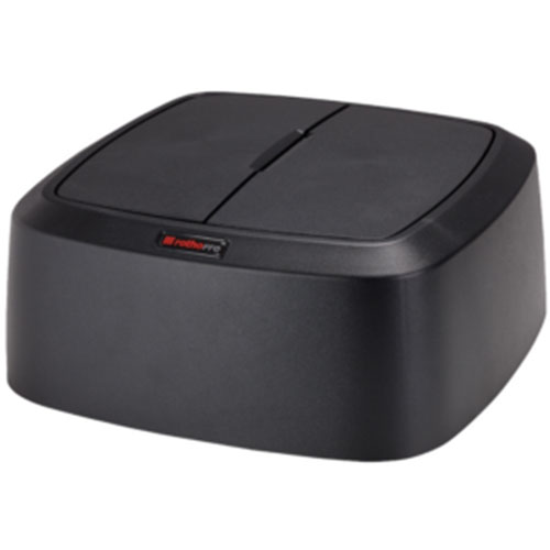 Capac patrat cu balamale pentru container Iris/Modo, negru - Rothopro
