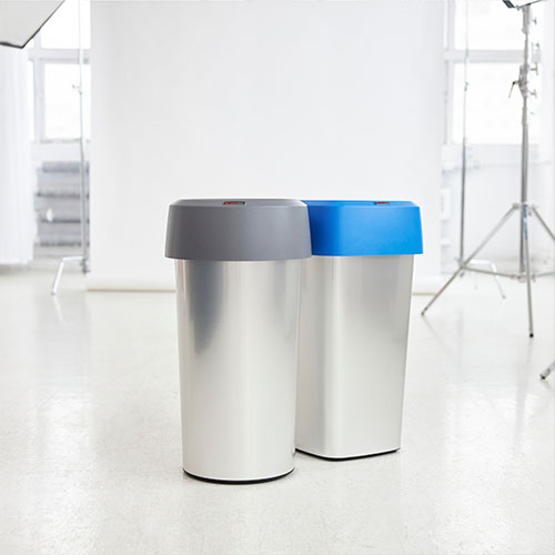 Capac patrat tip palnie pentru container Iris/Modo, Rothopro, albastru