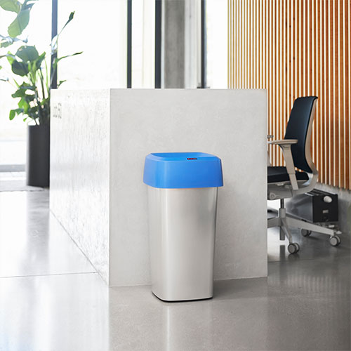 Capac patrat tip palnie pentru container Iris/Modo, Rothopro, albastru