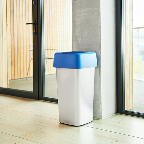 Capac patrat tip palnie pentru container Iris/Modo, Rothopro, albastru