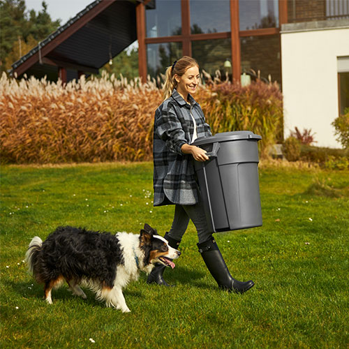 Capac pentru container mare rotund Titan 120L, galben - Rothopro galben
