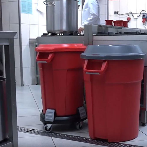 Capac pentru container mediu rotund Titan 85L, albastru - Rothopro albastru