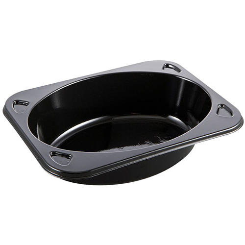 Caserola meniu termosudabila, 1 compartiment, 395 ml, negru - Abena