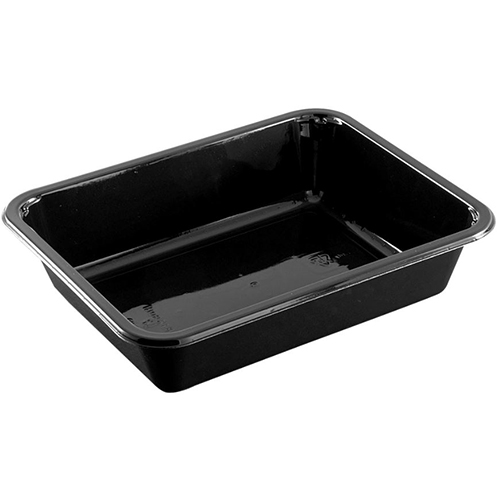 Caserola meniu termosudabila, 1 compatiment 1410 ml, negru - Abena