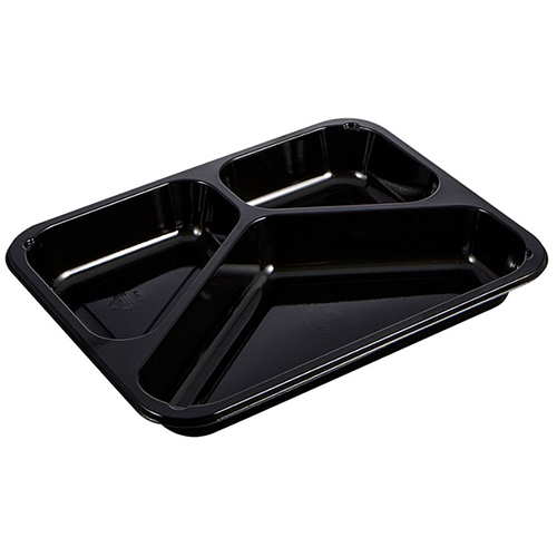 Caserola meniu termosudabila, 3 compartimente, 150-210-400 ml (760 ml), negru - Abena