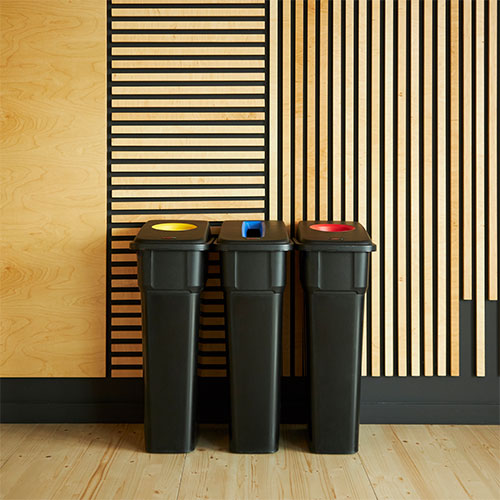 Container mare colectare selectiva deseuri Selecto 70L, negru - Rothopro negru