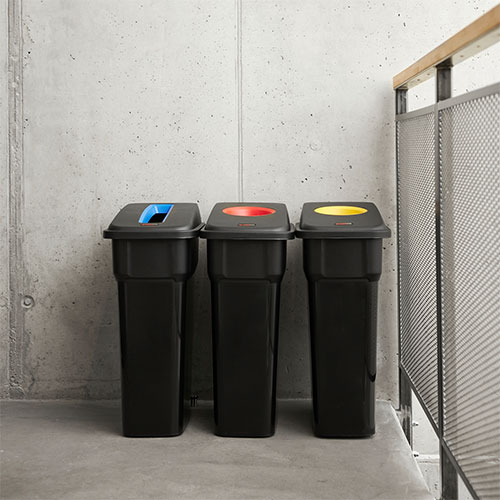 Container mediu colectare selectiva deseuri Selecto 55L, negru - Rothopro negru