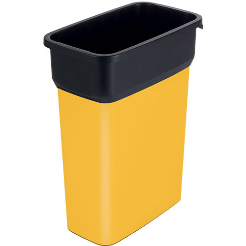 Container mediu colectare selectiva deseuri Selecto Premium 55L, galben - Rothopro