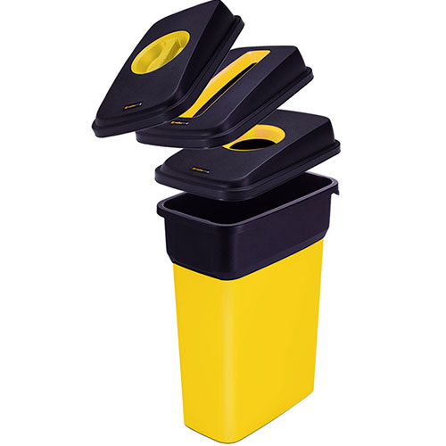 Container mediu colectare selectiva deseuri Selecto Premium 55L, galben - Rothopro galben