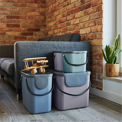 Cos colectare selectiva deseuri Albula 25L, albastru - Rothopro albastru