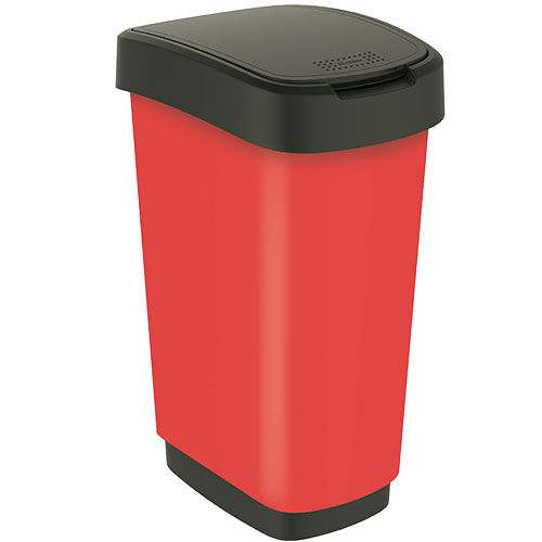 Cos gunoi mediu cu capac batant Twist Premium 25L, galben - Rothopro rosu 