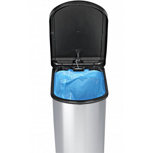 Cos gunoi mono cu pedala Paso 50L, gri metalic - Rothopro 