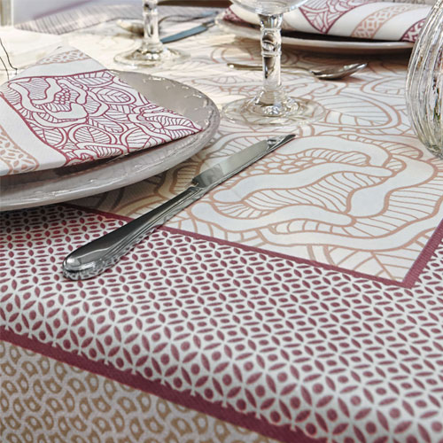 Fata de masa din airlaid 100 x 100 cm, Bouquet - Fato rosu