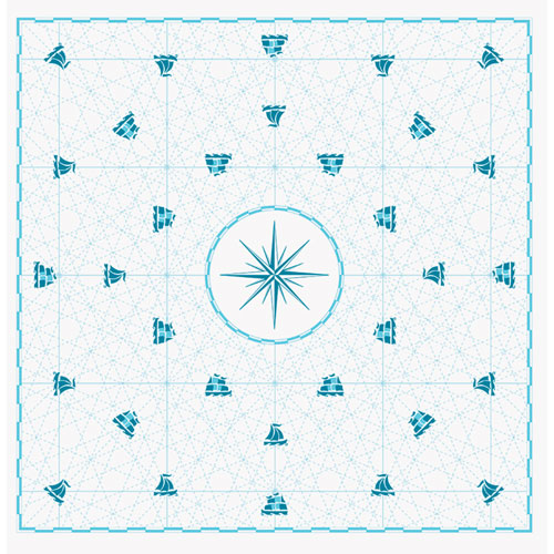 Fata de masa din airlaid 100 x 100 cm, Cruise - Fato albastru 