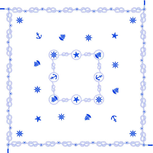 Fata de masa embosata 100 x 100 cm, Damask - Fato