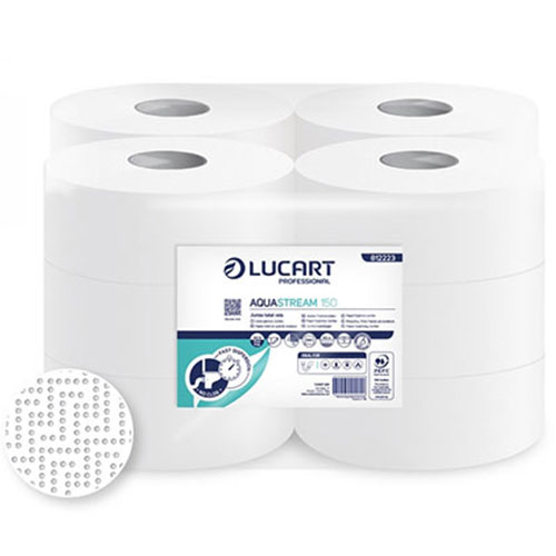 Hartie igienica rola mini jumbo, Aquastream 150 - Lucart