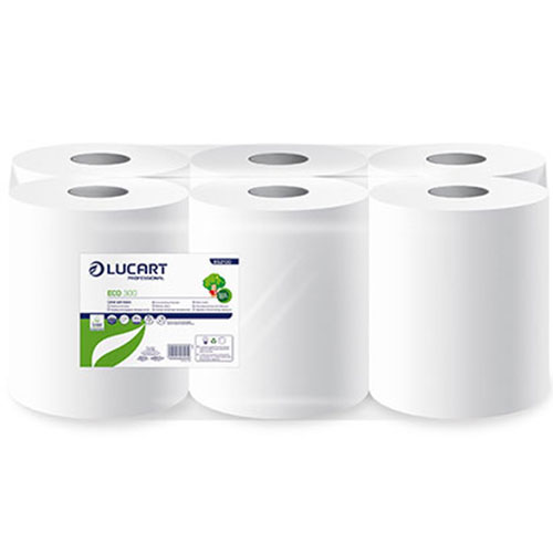 Lavete din hartie, rola cu derulare centrala mare, Eco 300 - Lucart