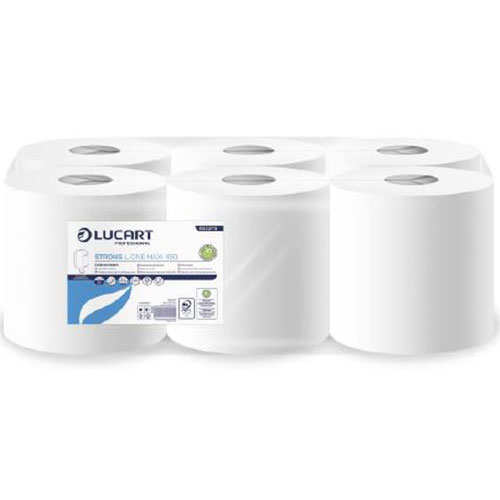 Lavete din hartie, rola cu derulare centrala mare, Strong L-One Maxi 450 - Lucart