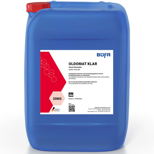 Oldomat Klar - Agent acid pentru clatire vesela si pahare, 20 kg - Bufa