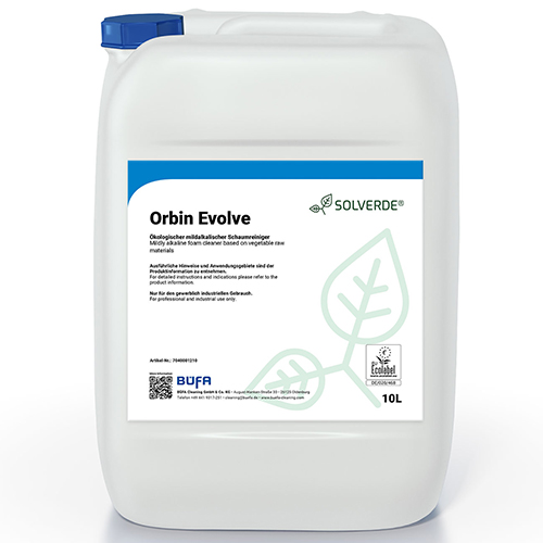 Orbin Evolve - Detergent spumant slab alcalin ecologic, 10L - Bufa 