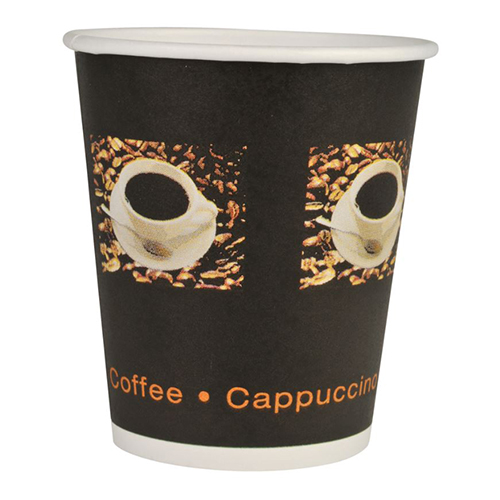 Pahare biodegradabile din carton pentru cafea Abena Gastro Coffee Beans 11cm, Ø9cm, 36 cl 12 Oz - Abena