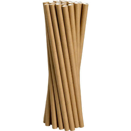 Paie biodegradabile carton Abena Gastro 25 cm, Ø 8 mm (100 buc/set), maro - Abena 