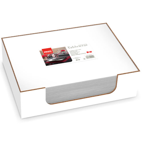 Placemat din airlaid 30x40 cm, Tablewear bordo - Fato alb 