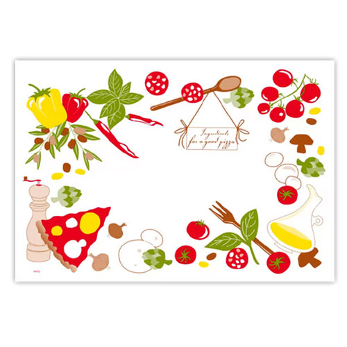 Placemat din hartie 30x40 cm, Pizzaebasta - Fato pizza chef 
