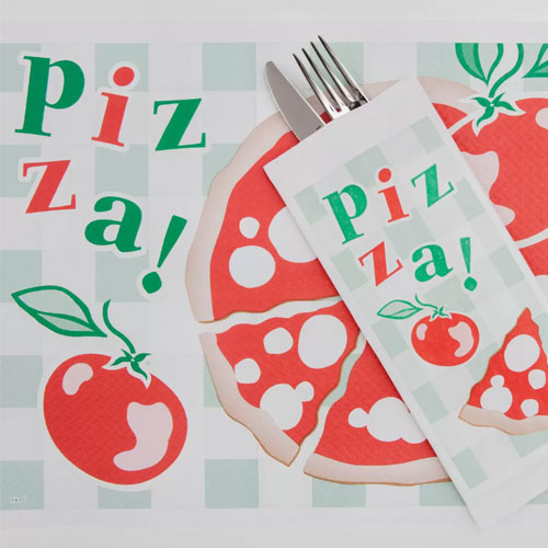 Placemat din hartie 30x40 cm, Pizzaebasta - Fato pizza e basta